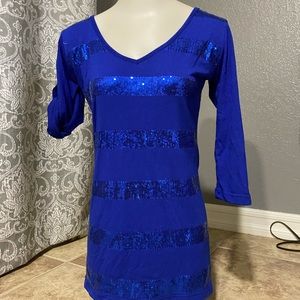 Blue long sleeve blouse